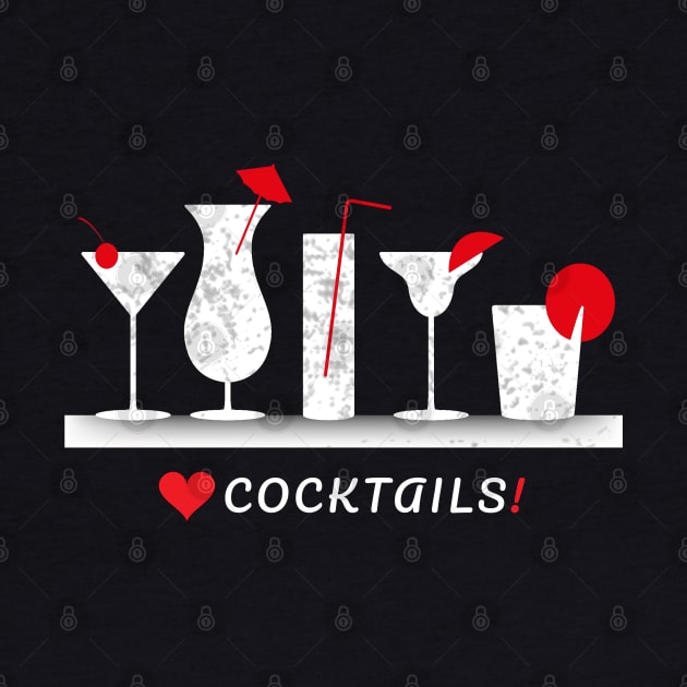 Heart Love Cocktails Happy Hour Humor by TLSDesigns